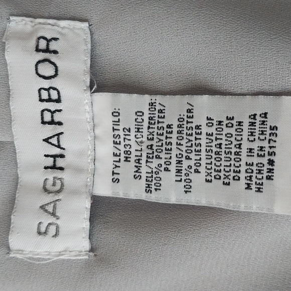 Gray Silver Top Sleevless Ruched Chunky Jeweled Regency Core Size Small - Picture 3 of 6